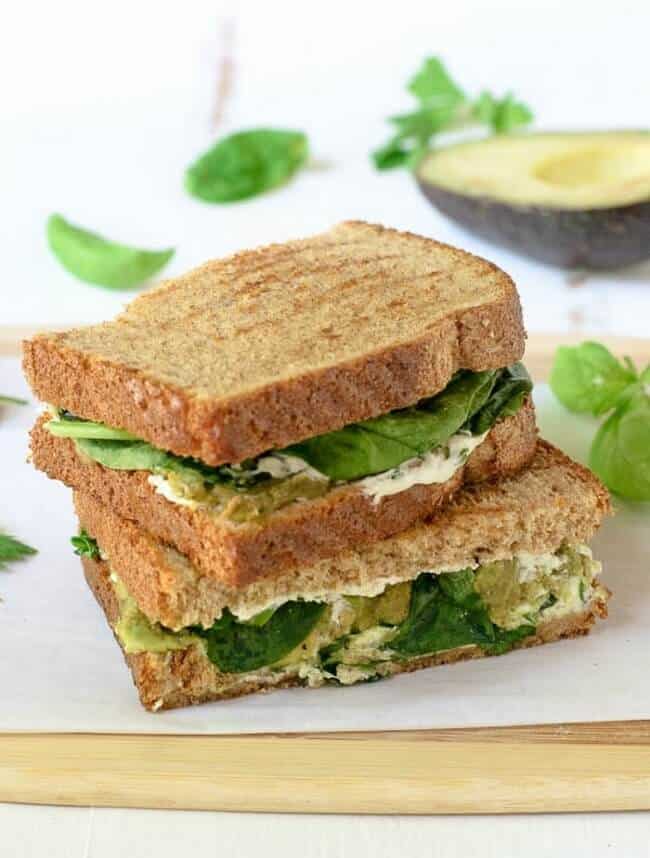 Avocado Grilled Cheese With Goat Cheese And Herbs