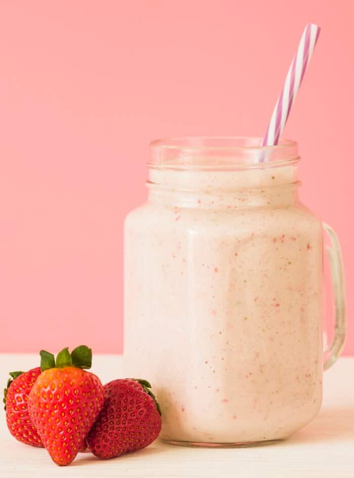 Strawberry Banana And Peach Smootie