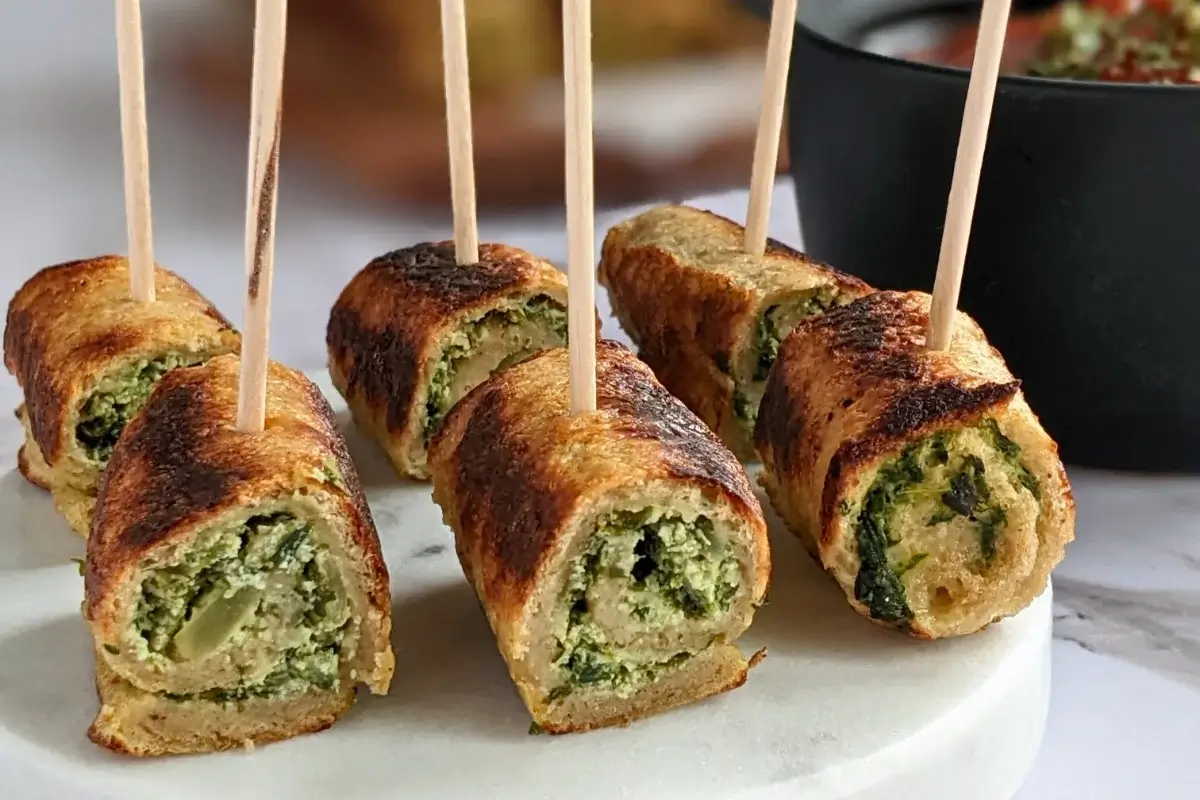 Italian-style savoury French toast stuffed with a spinach and ricotta mix.
