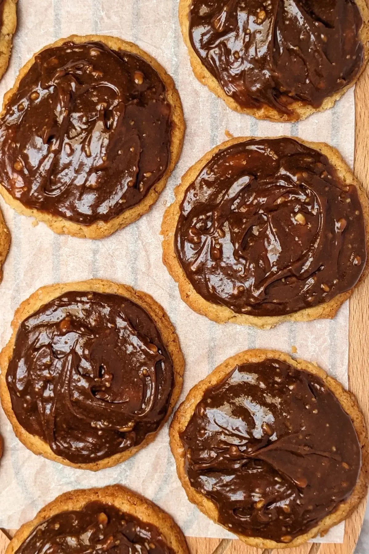 Applesauce cookies with chocolate peanut butter frosting - fall cookies made with applesauce and topped with a chocolate peanut butter frosting.