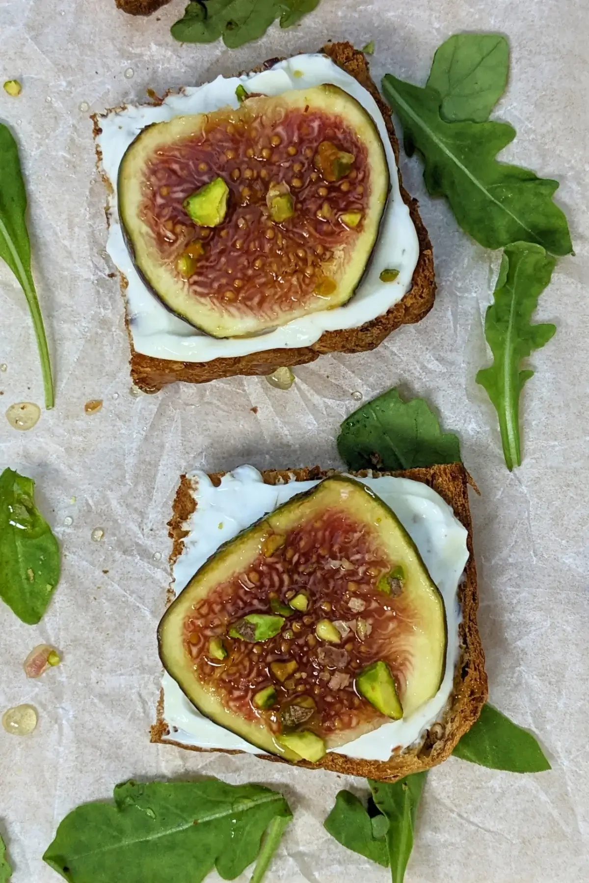 Fig and Whipped Feta Crostini Appetizers - Italian toasts with fresh figs and whipped feta cheese.
